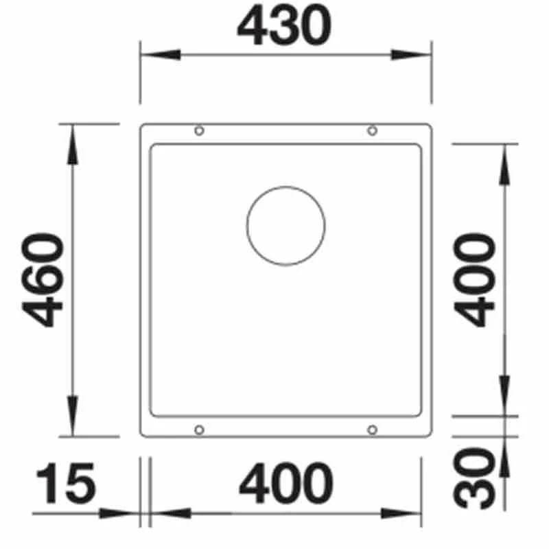 Blanco SUBLINE 400-U 1 Bowl Undermount Silgranit Kitchen Sink With Manual InFino Waste - Coffee - 523431 - Image 2