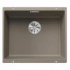 Blanco SUBLINE 500-U 1 Bowl Undermount Silgranit Kitchen Sink With Manual InFino Waste - Tartufo - 523439