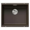 Blanco SUBLINE 500-U 1 Bowl Undermount Silgranit Kitchen Sink With Manual InFino Waste - Coffee - 523441