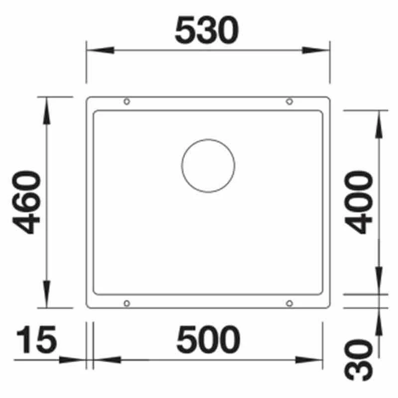 Blanco SUBLINE 500-U 1 Bowl Undermount Silgranit Kitchen Sink With Manual InFino Waste - Coffee - 523441 - Image 2