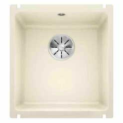 Blanco SUBLINE 375-U 1 Bowl Undermount Ceramic Kitchen Sink With Manual InFino Waste - Magnolia - 523727