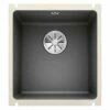 Blanco SUBLINE 375-U 1 Bowl Undermount Ceramic Kitchen Sink With Manual InFino Waste - Basalt - 523731