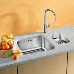 Blanco SUPRA 400-U 1 Bowl Undermount Stainless Steel Kitchen Sink - Brushed Finish - 452613