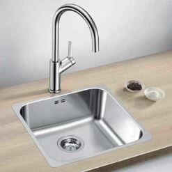 Blanco SUPRA 400-IF 1 Bowl Undermount Stainless Steel Kitchen Sink - Brushed Finish - 526350