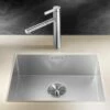 Blanco ZEROX 500-U 1 Bowl Undermount Stainless Steel Kitchen Sink With Manual InFino Waste - Durinox - 521559