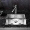 Blanco ZEROX 550-U 1 Bowl Undermount Stainless Steel Kitchen Sink With Manual InFino Waste - Satin Polish - 521591