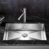 Blanco ZEROX 700-U 1 Bowl Undermount Stainless Steel Kitchen Sink With Manual InFino Waste - Satin Polish - 521593