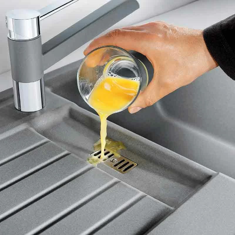 Blanco ZIA 45 S 1 Bowl Inset Silgranit Reversible Kitchen Sink - Alumetallic - 514725 - Image 2