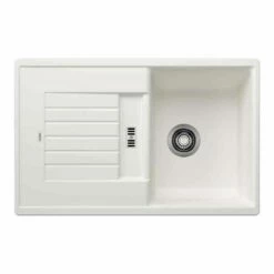 Blanco ZIA 45 S 1 Bowl Inset Silgranit Reversible Kitchen Sink - White - 514726