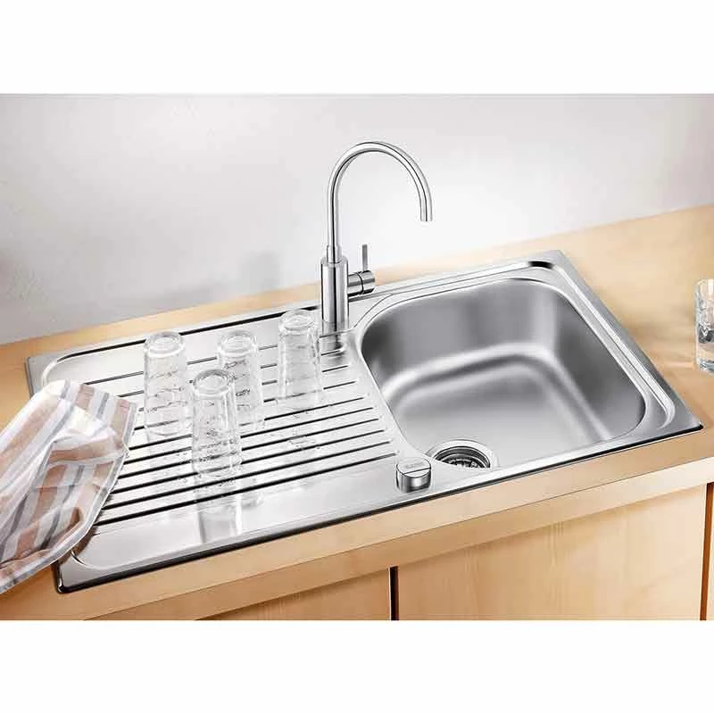Blanco TIPO 45 S 1 Bowl Stainless Steel Reversible Kitchen Sink - Brushed Finish - 456452 - Image 2