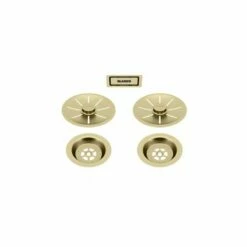 Blanco Infino Waste And Overflow Double Bowl - Satin Gold - 203477