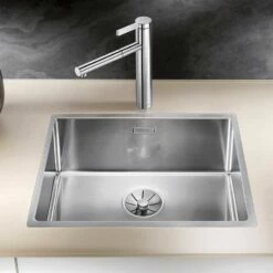 Blanco CLARON 500-IF 1 Bowl Inset Stainless Steel Kitchen Sink With Manual InFino Waste - Satin Polish - 521576