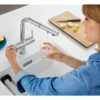Blanco FONTAS-S II Filter Kitchen Mixer Tap With Pull-Out Hose - PVD Steel - 525199