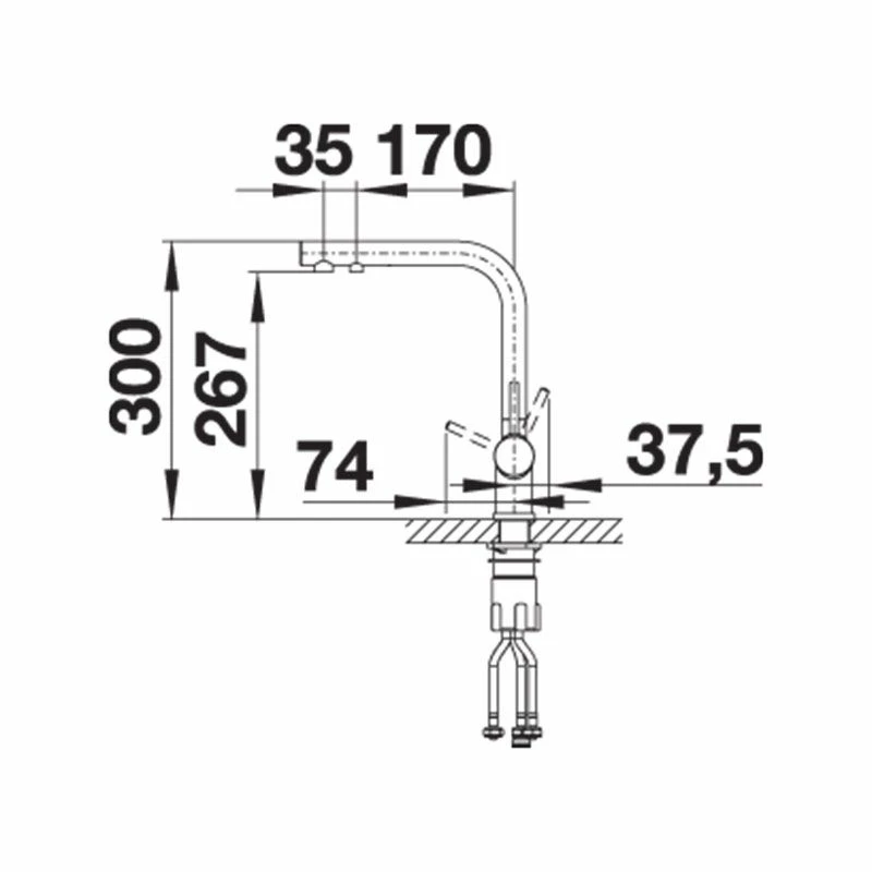 Blanco FONTAS II Filter Kitchen Mixer Tap - Black Matt - 526670 - Image 3