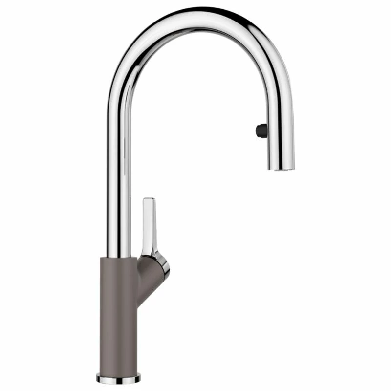 Blanco CARENA-S Vario Pull-Out Spout Silgranit Look Dual Finish Kitchen Tap - Volcano Grey - 526930