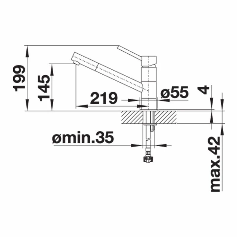 Blanco KANO Siligranit Look Dual Finish Kitchen Mixer Tap - Volcano Grey - 526950 - Image 3