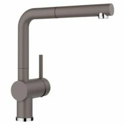 Blanco LINUS-S Silgranit Look Kitchen Mixer Tap With Pull-Out Spray - Volcano Grey - 526958