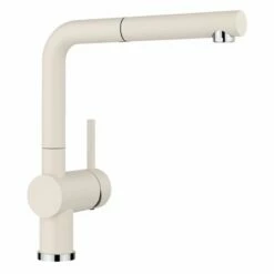 Blanco LINUS-S Silgranit Look Kitchen Mixer Tap With Pull-Out Spray - Soft White - 526959