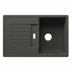 Blanco Zia 4 S Silgranit 1 Bowl Inset Reversible Kitchen Sink - Volcano Grey - 527383