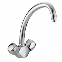 Bristan Value Club Budget Monobloc Sink Mixer Chrome With Metal Heads - VAC BSNK C MT
