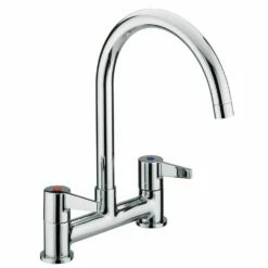 Bristan Design Utility Lever Deck Sink Mixer Chrome - DUL DSM C