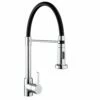 Bristan Liquorice Professional Kitchen Mixer With Pull Down Spray, Chrome - LQR PROSNK C