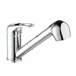 Bristan Pear Kitchen Mixer With Pull Out Spray Chrome - PEA PULLSNK C