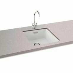 Carron Phoenix Haven 90 1 Bowl Undermount Kitchen Sink - Polar White - 125.0696.027