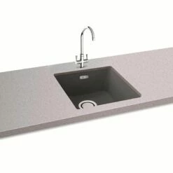 Carron Phoenix Haven 90 1 Bowl Undermount Kitchen Sink - Stone Grey - 125.0696.028