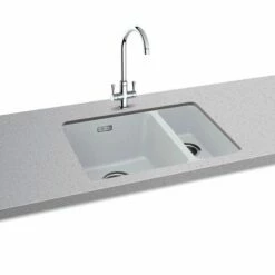 Carron Phoenix Haven 150-16 1.5 Bowl Undermount Kitchen Sink - Polar White - 125.0696.035