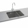 Carron Phoenix Haven 150-16 1.5 Bowl Undermount Kitchen Sink - Stone Grey - 125.0696.036