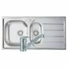 Prima 1.5 Bowl Stainless Steel Kitchen Sink & Single Lever Tap Pack - CPR042