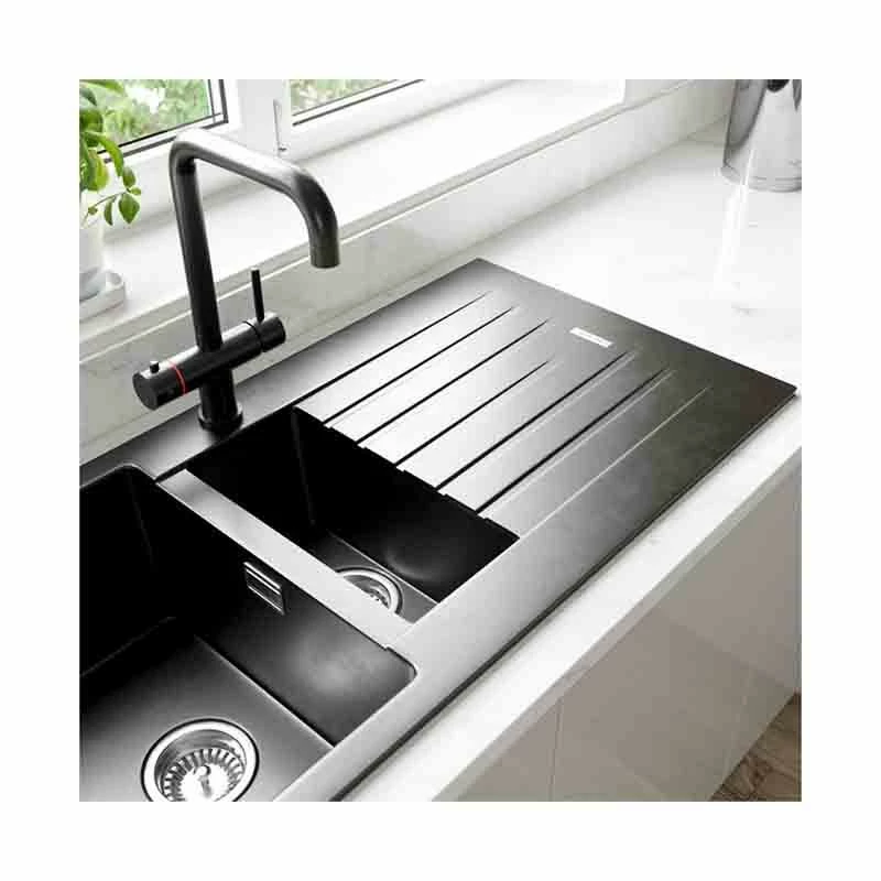 Prima+ Granite 1.5 Bowl & Drainer Inset Sink - White - CPR323 - Image 2