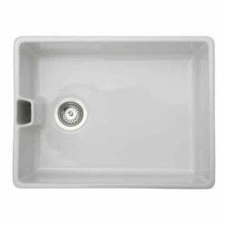 Prima 1 Bowl Belfast Fire Clay Kitchen Sink - White - CPR4081