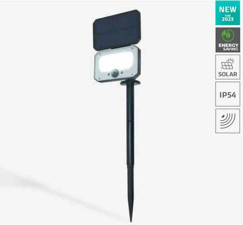 Forum Lighting Bradley Solar Floodlight With Spike & Remote Control - Black - ZN-42057 - Image 5