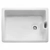 Rangemaster Farmhouse Belfast 1 Bowl Fire Clay Ceramic Kitchen Sink - White - CFBL595WH/
