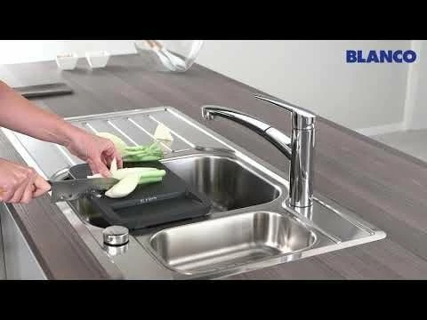 Blanco SUBLINE 350/350-U Silgranit 2 Bowl Undermount Kitchen Sink With Manual InFino Waste - Soft White - 527164 - Image 8