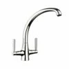 Rangemaster Aquavibe Dual Lever Monobloc Kitchen Tap - Brushed Chrome - TVB1BF/