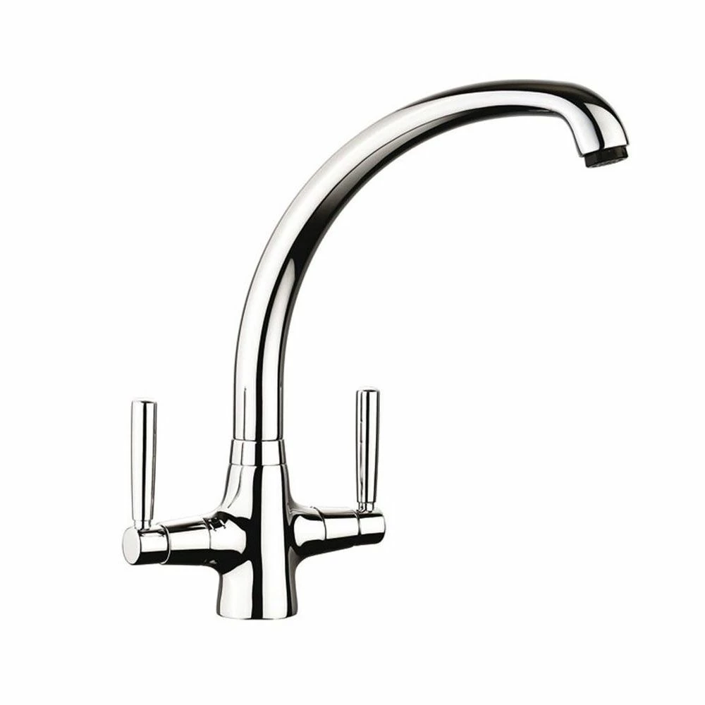 Rangemaster Aquavibe Dual Lever Monobloc Kitchen Tap - Brushed Chrome - TVB1BF/