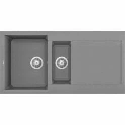 Reginox EASY 475 Elleci 1.5 Bowl Granite Kitchen Sink - Titanium - EASY 475 TT