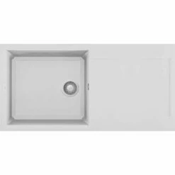 Reginox EASY 480 Elleci Single Bowl Granite Kitchen Sink - White - EASY 480 W