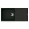 Reginox EGO 480 Elleci Granite 1 Bowl Kitchen Sink - Reversible Metaltek Black - EGO 480 B