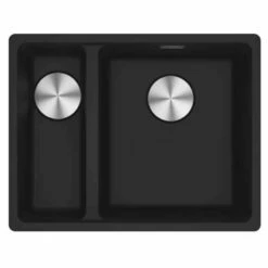 Franke Maris 1.5 Bowl Undermount Fragranite Kitchen Sink MRG 160-34-15 - Left Hand - Matt Black - 125.0688.518