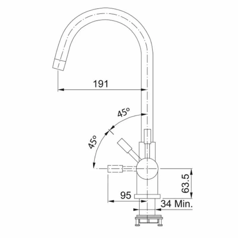 Franke Minerva Helix 4-in-1 Electronic Kitchen Tap - Champagne Gold - 119.0625.397 - Image 5