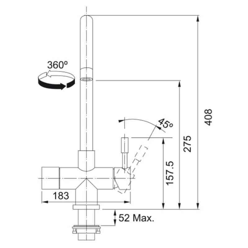 Franke Minerva Helix 4-in-1 Electronic Kitchen Tap - Industrial Black - 119.0625.400 - Image 5