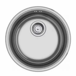 Franke Rotondo 1 Bowl Inset Or Undermount Stainless Steel Kitchen Sink RBX 610 - Steel - 101.0693.443
