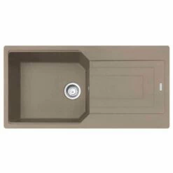 Franke Urban 1 Bowl Inset Fragranite Kitchen Sink Reversible UBG 611-100 - Oyster - 114.0689.388