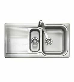 Rangemaster Glendale 1.5 Bowl Stainless Steel Kitchen Sink - GL9502/