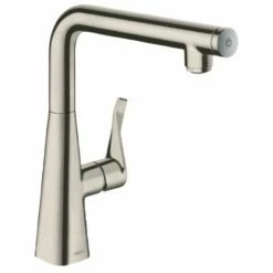 Hansgrohe Metris Select M71 Single Lever Kitchen Mixer Tap 260 Single Spray Mode - Stainless Steel - 14847800