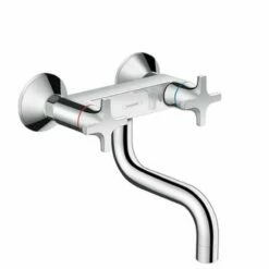 Hansgrohe Logis M32 Wall-Mounted 2-Handle Kitchen Mixer Tap Single Spray Mode - Chrome - 71287000